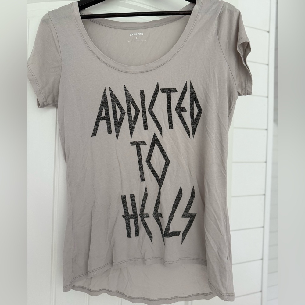 Express Light Gray Graphic Tee